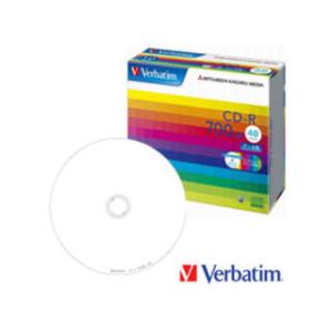 Verbatim バーベイタム CD-R 700MB 10枚スリム・IJP白ワイド SR80SP10...