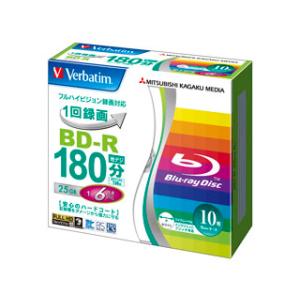 Verbatim バーベイタム 録画用BD-R 130分 25GB（1-6倍速対応） 5mmケース ...