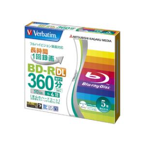 Verbatim バーベイタム 録画用BD-R DL 50GB（1-4倍速対応） 5mmケース 5枚...