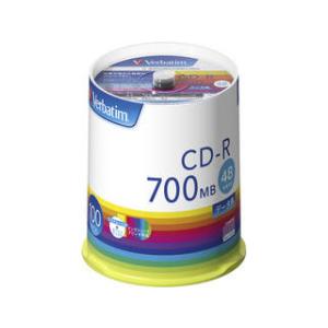Verbatim バーベイタム データ用CD-R 700MB 48倍速 100枚 スピンドルケース ...