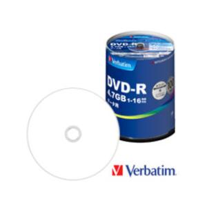 Verbatim バーベイタム データ用DVD-R 4.7GB 1〜16倍速 スピンドル 100枚 ...