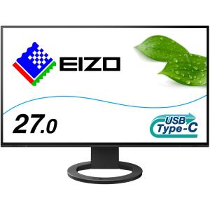 EIZO IPSパネル採用 WQHD対応27型ワイド液晶ディスプレイ USB Type-C 70W給電対応 FlexScan EV2781-BK ブラック｜murauchi