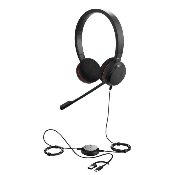 GNオーディオ USBヘッドセット USB-C/A 両耳 MS認定 Jabra Evolve 20 ...