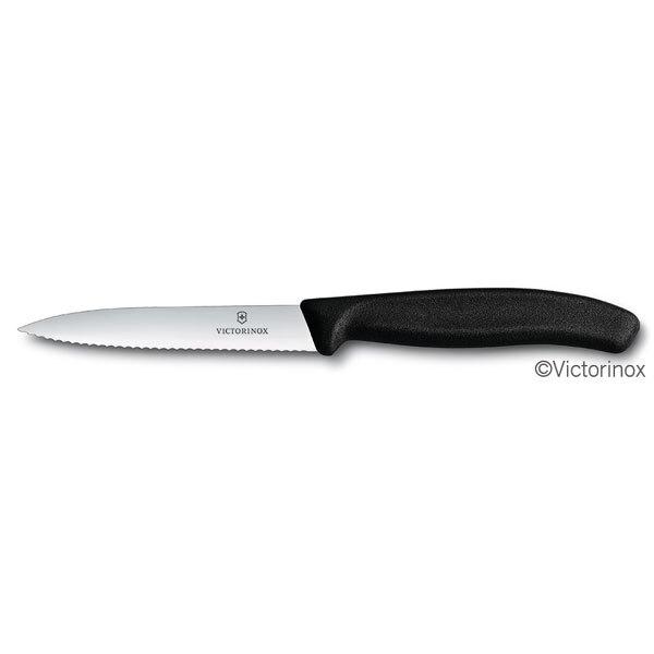 VICTORINOX ビクトリノックス ★★★ペティーナイフ 波刃 (ブラック) 10cm 6.77...