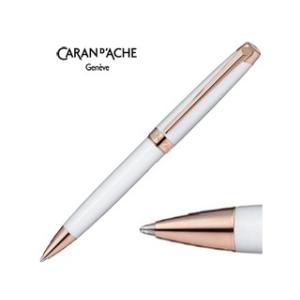 CARAN dACHE/カランダッシュ  ボールペン 【ホワイト/ローズゴールド】■レマン 高級ペン...