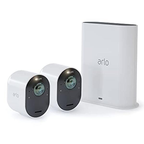 Arlo Ultra 2 スポットライトワイヤレスセキュリティカメラ 2台セット + スマートハブ/...