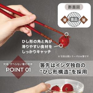 一双 ISSOU 究極 すべらない箸 21cm...の詳細画像2