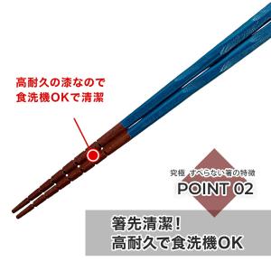 一双 ISSOU 究極 すべらない箸 21cm...の詳細画像3