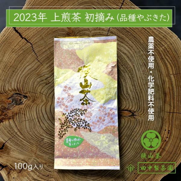 【メール便（3個まで）】田中製茶園 上煎茶 初摘み やぶきた 100g入り 農薬不使用 化学肥料不使...