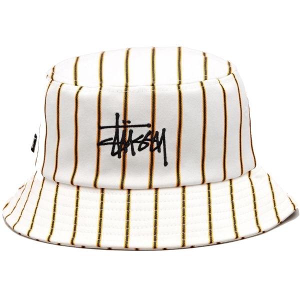 ステューシー  バケットハット STUSSY PINSTRIPE BUCKET HAT  バケハ 帽...