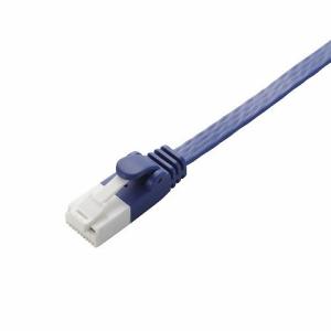 エレコム LD-GFAT / BM70 LANケーブル CAT6A 7m ツメが折れない スーパーフラット ブルーメタリック