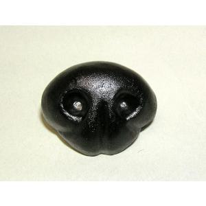 プラスチックノーズ リアル型 黒 横幅約４０ｍｍ（穴開き）ぬいぐるみ鼻