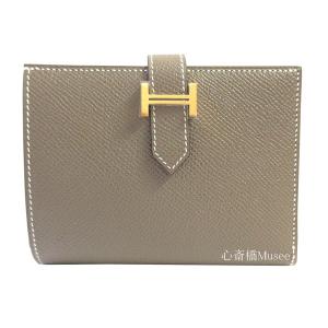 HERMES ケリーポケットコンパクト エトゥープ　ゴールド金具　エプソン エルメス 未使用品 ケリー ポケット コンパクト ゴールド金具