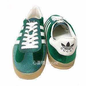 ≪ 新品 ≫ adidas x Gucci メンズ スニーカー ガゼル gazelle グリーン green 24.5cm US 6.5サイズ グッチ　アディダス スペシャルパッケージ｜musee-jp