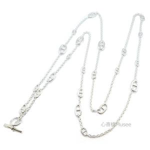 《 新品 》 エルメス ロングネックレス ファランドール 160 シルバー製 SV925 HERMES   　シルバー シェーヌダンクル Farandole long necklace 160 brand new｜musee-jp