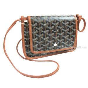 ≪新品≫ GOYARD ゴヤール プリュメ PLUMET ポーチウォレット ナチュラル 茶 黒 ブラック ショルダーバッグ 財布｜musee-jp