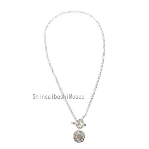 《 新品 》エルメス アミュレット エルメス　エクスリブリス ペンダント セリエ　ネックレス シルバ...