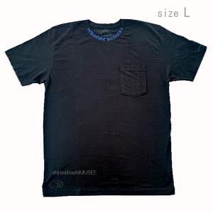 ≪新品≫ クロムハーツ 2025年 メンズ Tシャツ 黒 ブラック ネックロゴ 青 ブルー Lサイズ