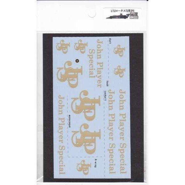 1/12ロータス72用JPSデカール
