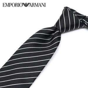 エンポリオアルマーニ EMPORIO ARMANI  ネクタイ necktie ラッピング可能 【即日発送】 ストライプ 【BLACK】 340282 2R664 00120