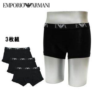 エンポリオアルマーニ EMPORIO ARMANI  アンダーウェア ボクサーパンツ 3 PACK ラッピング可能【即日発送】【BLACK】 111357 CC715 21320/m-inner｜mush-and-laugh