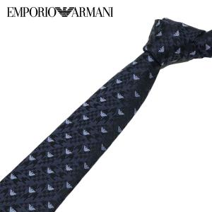 エンポリオアルマーニ EMPORIO ARMANI  ロゴ ネクタイ ラッピング可能 【即日発送】【BLUE】 340075 2R603 00035/necktie｜mush-and-laugh