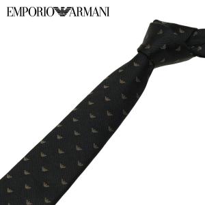 エンポリオアルマーニ EMPORIO ARMANI  ロゴ ネクタイ ラッピング可能 【即日発送】【BLACK】 340075 2R616 00220/necktie｜mush-and-laugh