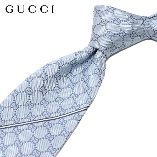 グッチ GUCCI  AREND ネクタイ necktieラッピング可能 【即日発送】【ライトブルー...