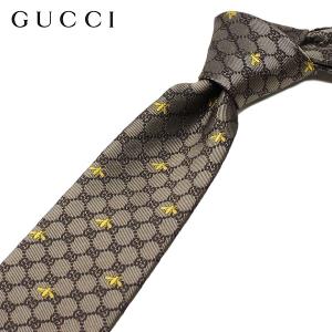 グッチ GUCCI GIBI ネクタイ necktie GGロゴ ビー(ハチ) ラッピング可能 【即日発送】【ゴールド】 545078 4E002 9764
