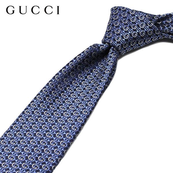 グッチ GUCCI  GNETTY ネクタイ necktieラッピング可能 【即日発送】【ブルー】 ...