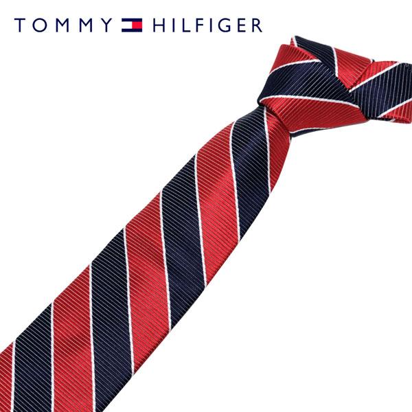 トミー ヒルフィガー TOMMY HILFIGER  ネクタイ ラッピング可能 【即日発送】【RED...