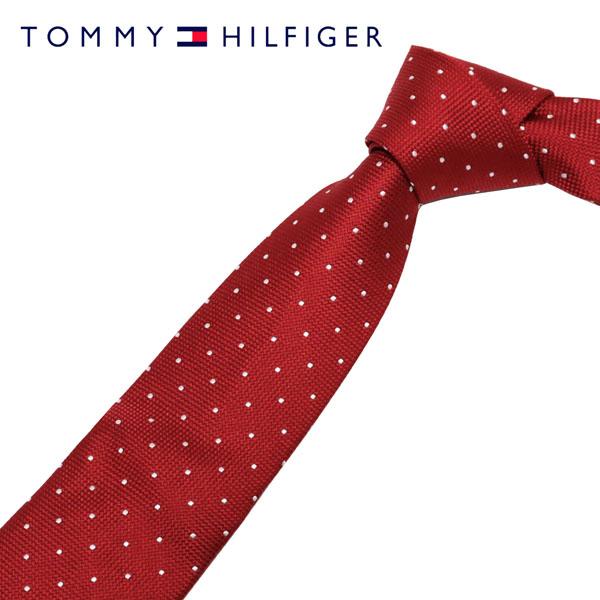 トミー ヒルフィガー TOMMY HILFIGER  ネクタイ ラッピング可能 【即日発送】【RED...