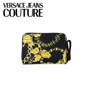 ヴェルサーチ VERSACE  SAFFIANO LEATHER PRINT CHAIN BAROQUE ウォレット【BLACK/GOLD】 75YA5PB6 ZP357 G89/m-wallet｜mush-and-laugh