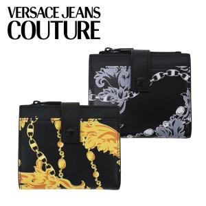 ヴェルサーチ VERSACE  SAFFIANO LEATHER PRINT CHAIN BAROQUE ウォレット【BLACK/SILVER】 75YA5PBA ZP357 899/m-wallet｜mush-and-laugh