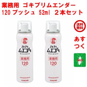 ゴキブリ駆除 業務用 ゴキブリ ムエンダー 120プッシュ 52ml ２本セット 金鳥 キンチョー 防除用 ゴキブリ対策 殺虫剤 室内 部屋 医薬部外品｜虫ナイ ねずみ・害虫駆除の専門店