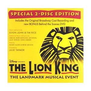 ライオン・キング　オリジナル・ブロードウェイ・キャスト -スペシャル・エディション- （輸入CD+DVD）｜musical-shop