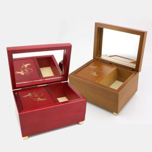 23弁木製宝石箱オルゴール 23弁木製BOXオルゴール／サクラ 紺 ニデック
