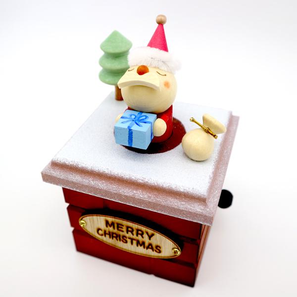 クリスマス オルゴール からくり ハッピーサンタ キャラクターが動く 18弁 在庫 量産オルゴール ...