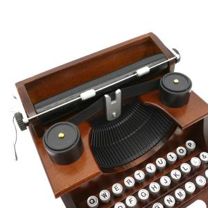 オルゴール 木製 ミニアンティーク タイプライ...の詳細画像3