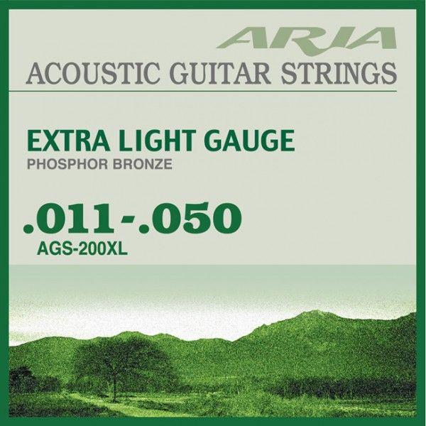 Aria／AGS-200XL を 6set　アリア アコースティックギター弦