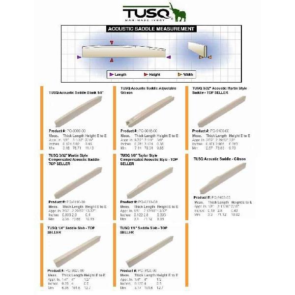 Graphtech TUSQ PQ-9100-00（3/32インチ未加工マーチン用） アコースティッ...