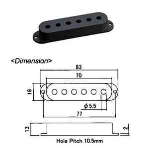 SCUD ピックアップカバー　OD-ST-CB　ブラック ストラトキャスター用