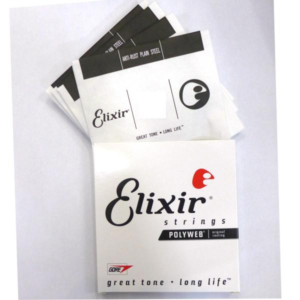 Elixir 13016 Anti-Rust Plain Steel 0.16 4本入りパック