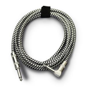 ninemusic ツイード ギターシールドケーブル ホワイト（White）3m S/L