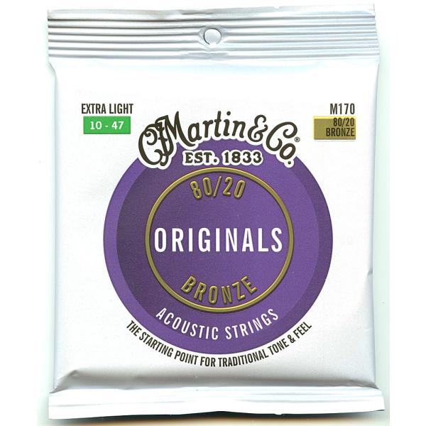 Martin(マーチン) アコースティックギター弦 フォークギター用 M170 ブロンズ エクストラ...