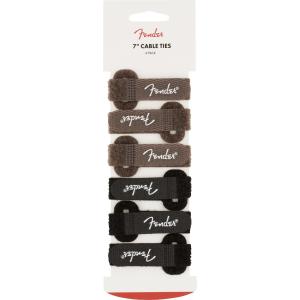 Fender(フェンダー) Cable Ties 7", Black/Brown