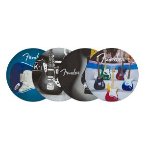 Fender(フェンダー) Fender Guitars Coasters, 4-Pack, Multi-Color Leather｜musicplant