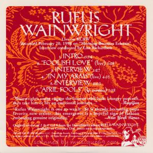 ルーファスウェインライト Rufus Wainwright - Live on KCRW (CD)｜musique69