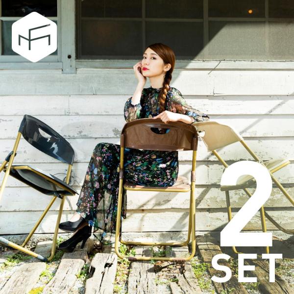 Brasil [2脚セット] フォールディングチェア 折りたたみ椅子 折りたたみイス 折りたたみチェ...