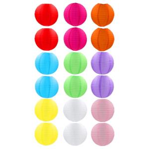 Lanito 提灯 布提灯 布ちょうちん お盆 店舗提灯 18個セット